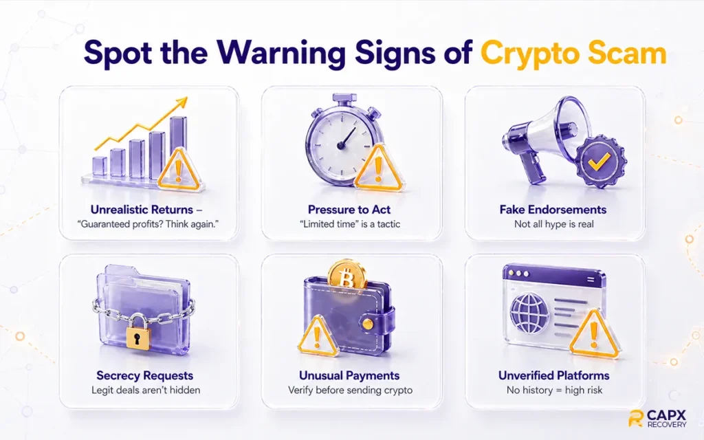 spot the warning signs of crypto scam