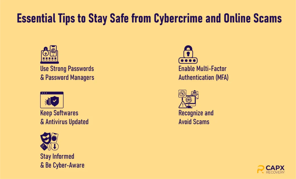 tips to stay safe from cybercrime and online scams