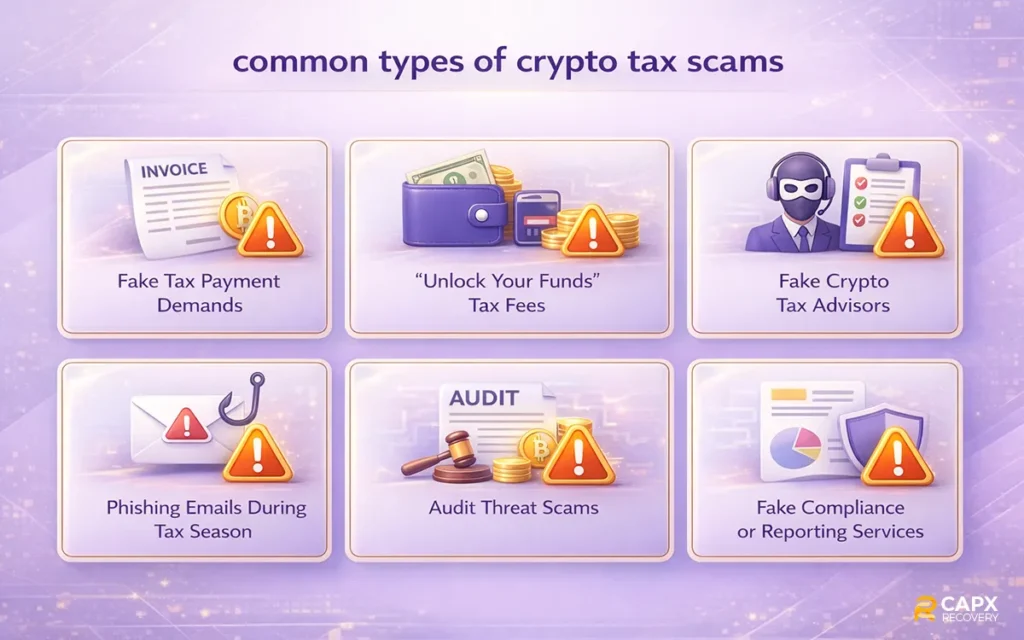 common types of crypto tax scams
