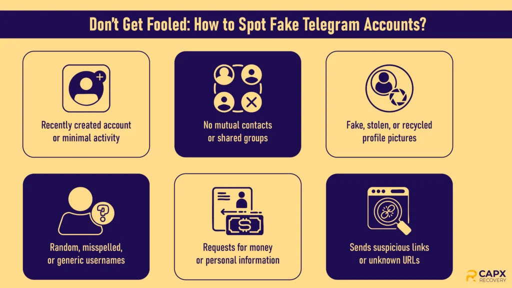 how to spot fake telegram accounts