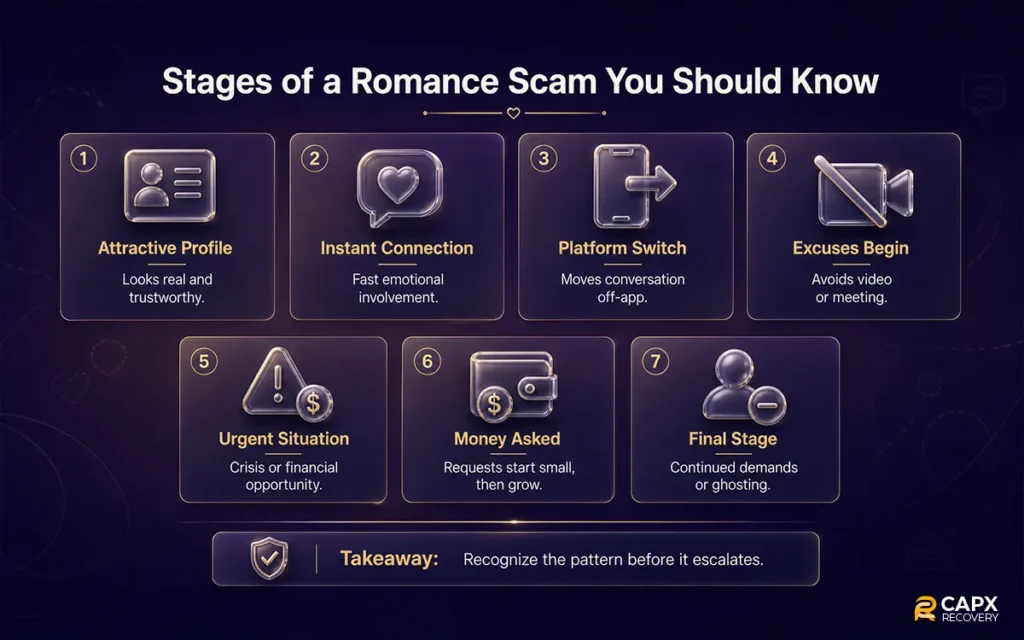 stages of a romance scam you should know