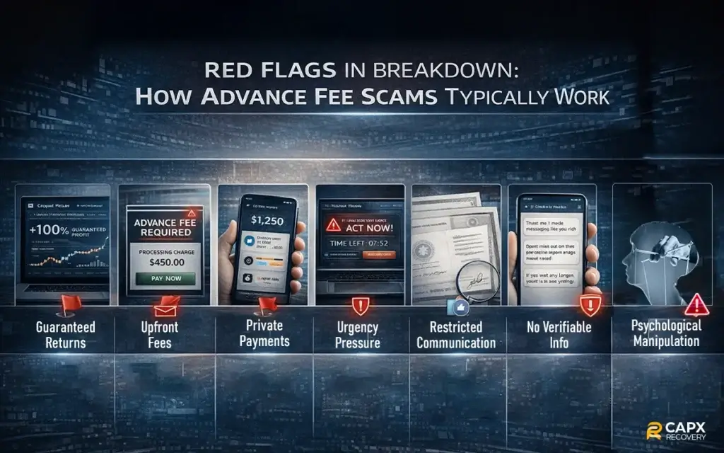 red flags in advance fee scams