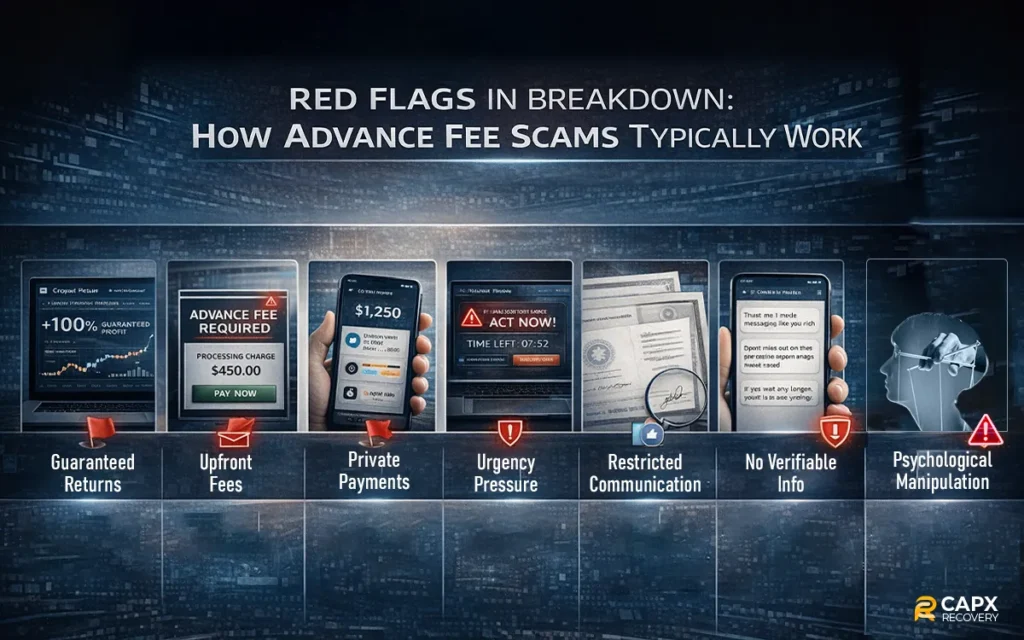 red flags in advance fee scams