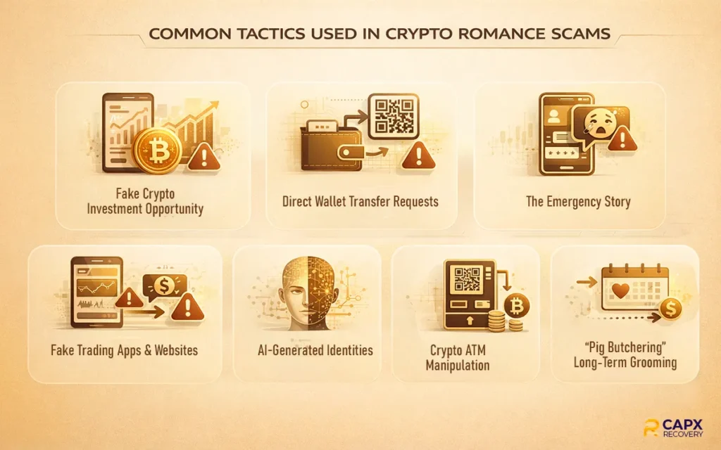 common tactics used in crypto romance scams