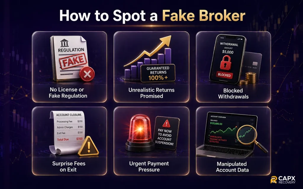 how to spot a fake broker