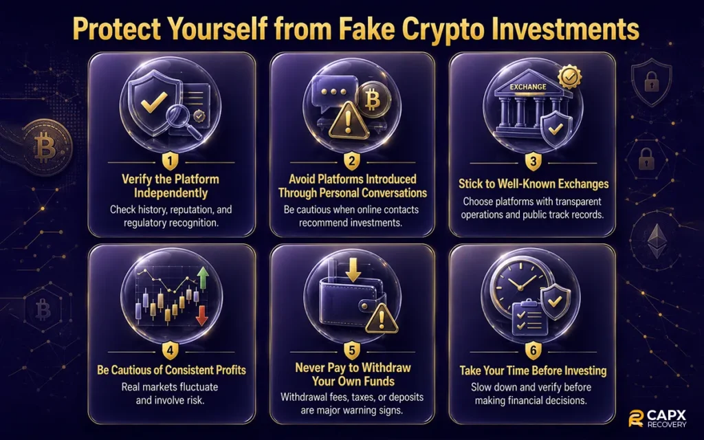 protect yourself from fake crypto investments