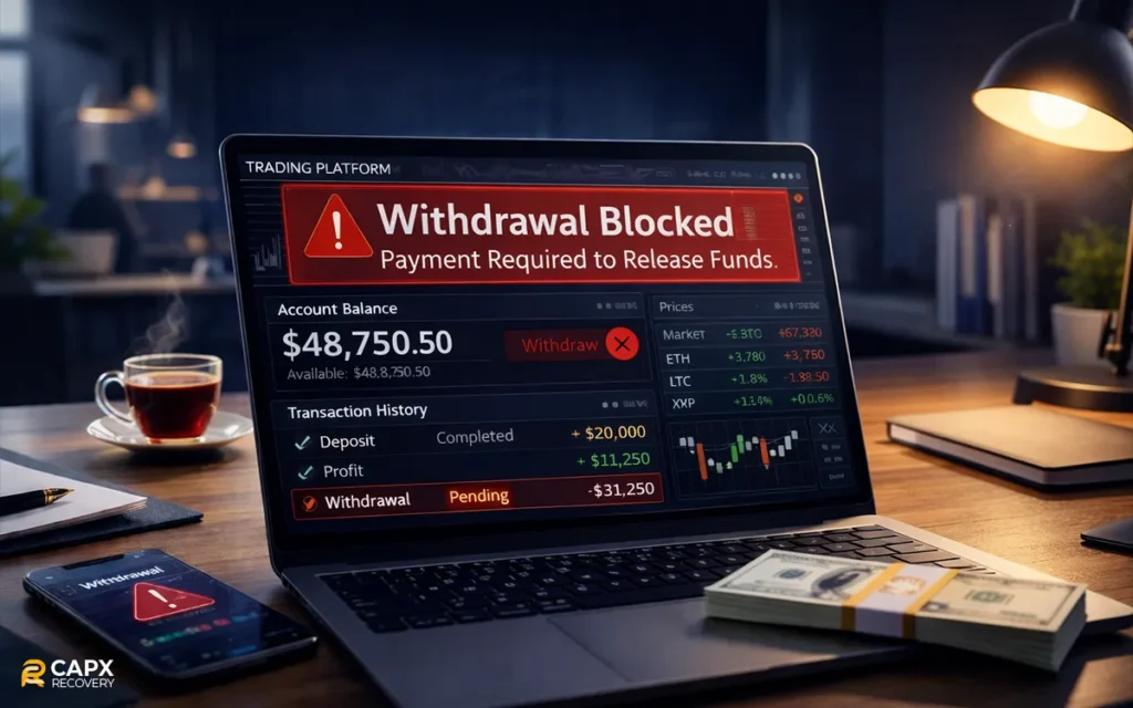 Can you recover money lost to a withdrawal fee scam?