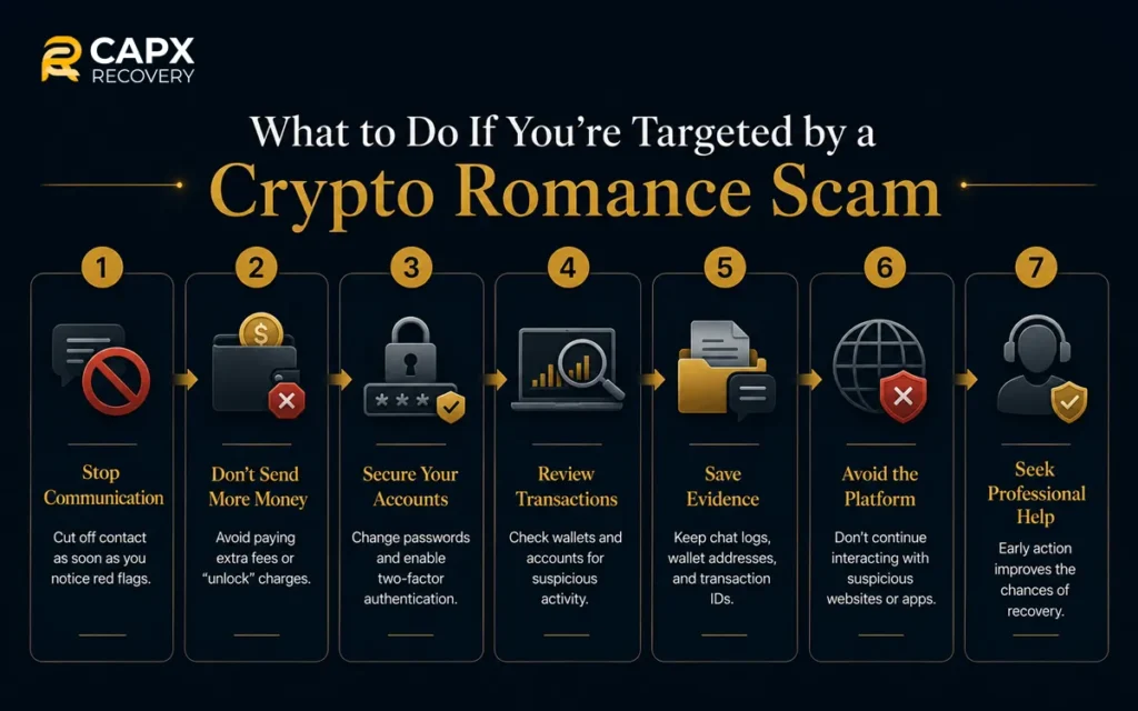 what to do if your targeted by a crypto romance scam