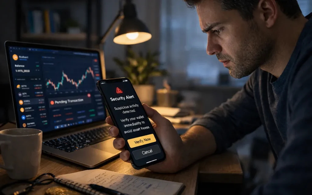 how urgency and fear are used in crypto wallet scams