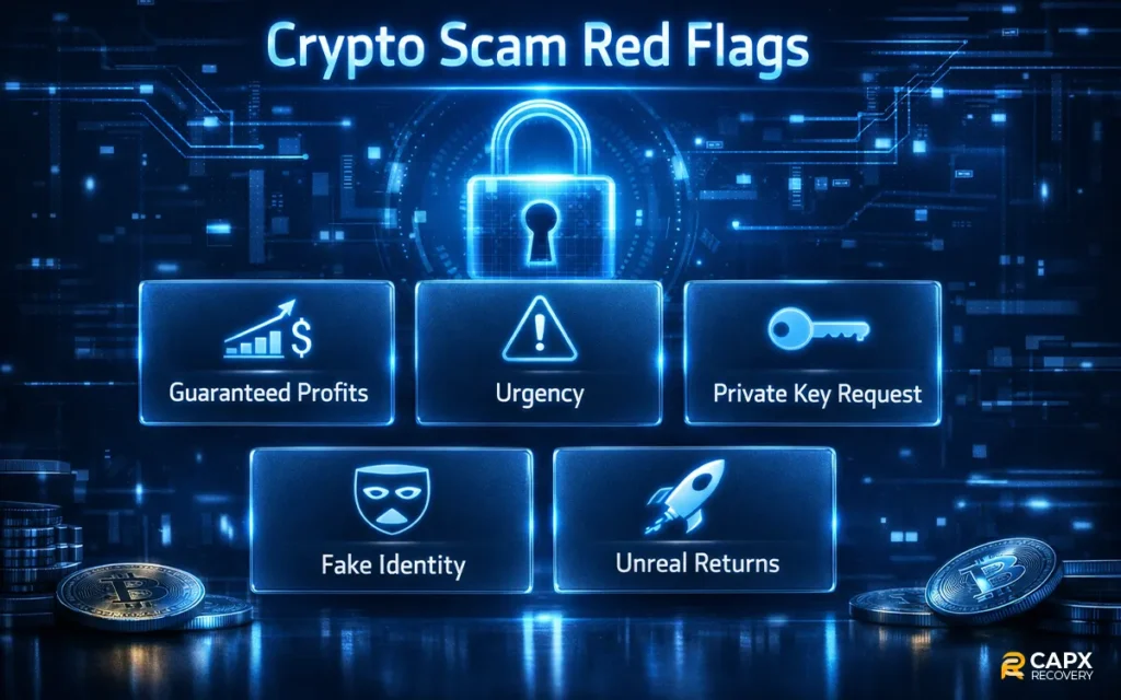 red flags that signal a crypto scam