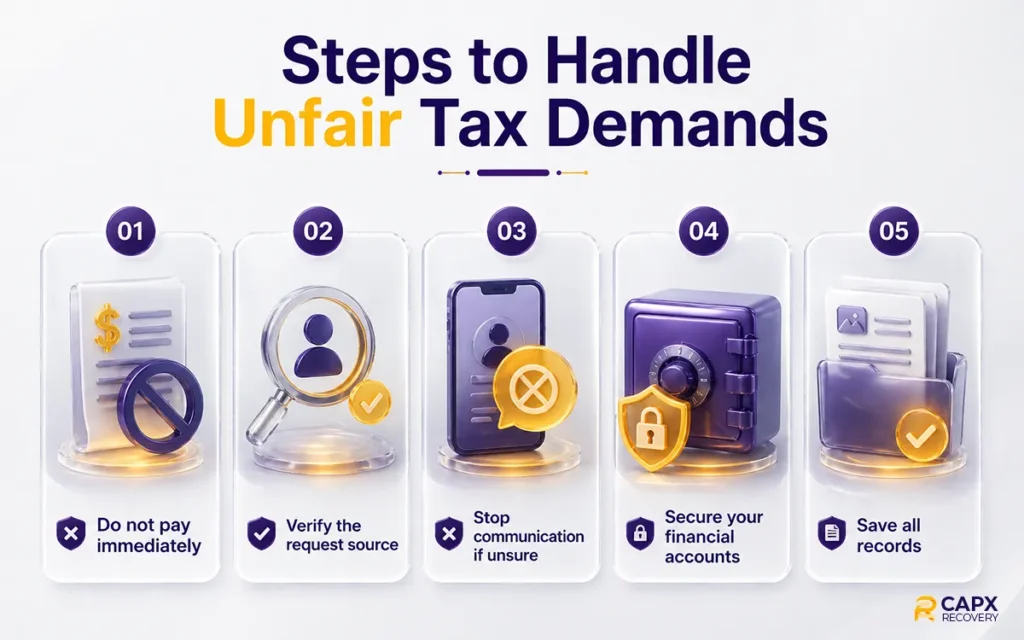 steps to handle unfair tax demands