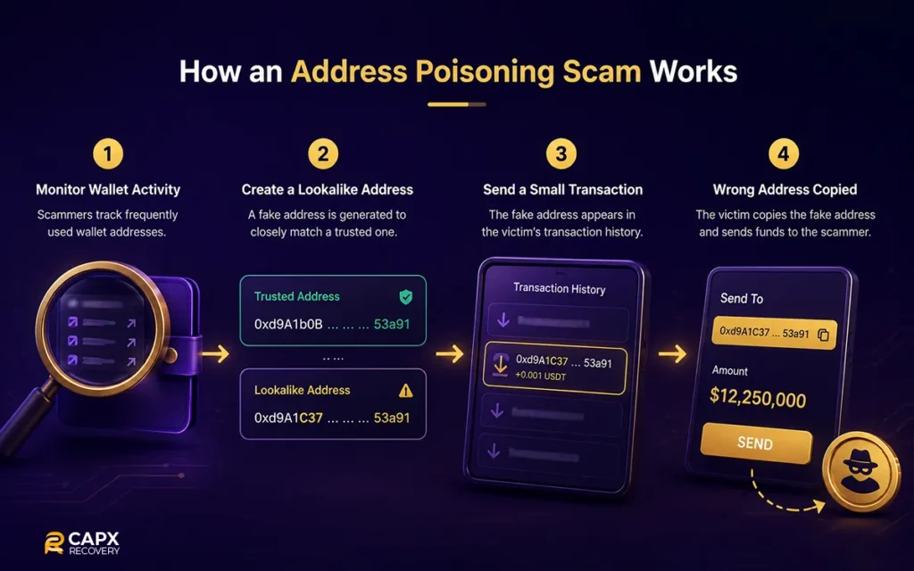How Does an Address Poisoning Scam Work