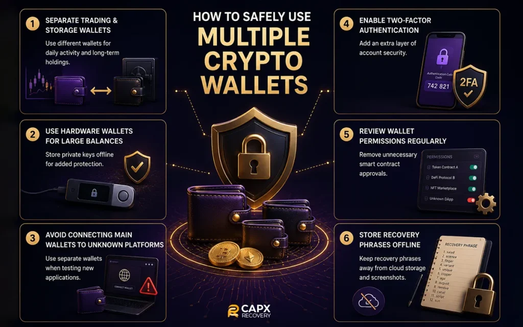 How to Safely Use Multiple Crypto Wallets